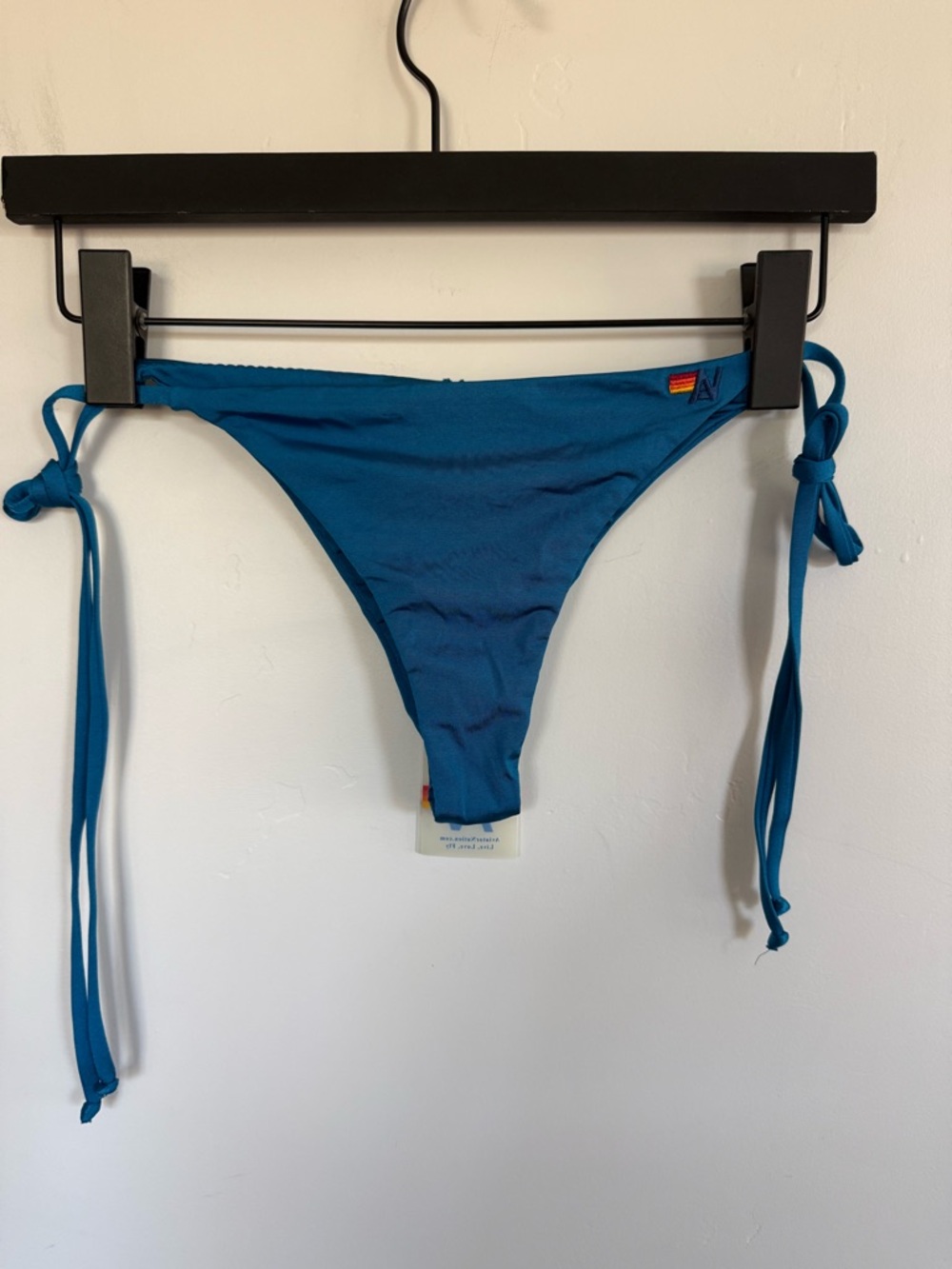 NWT Aviator Nation Side Tie Medium Coverage Bikini Bottom Size Large